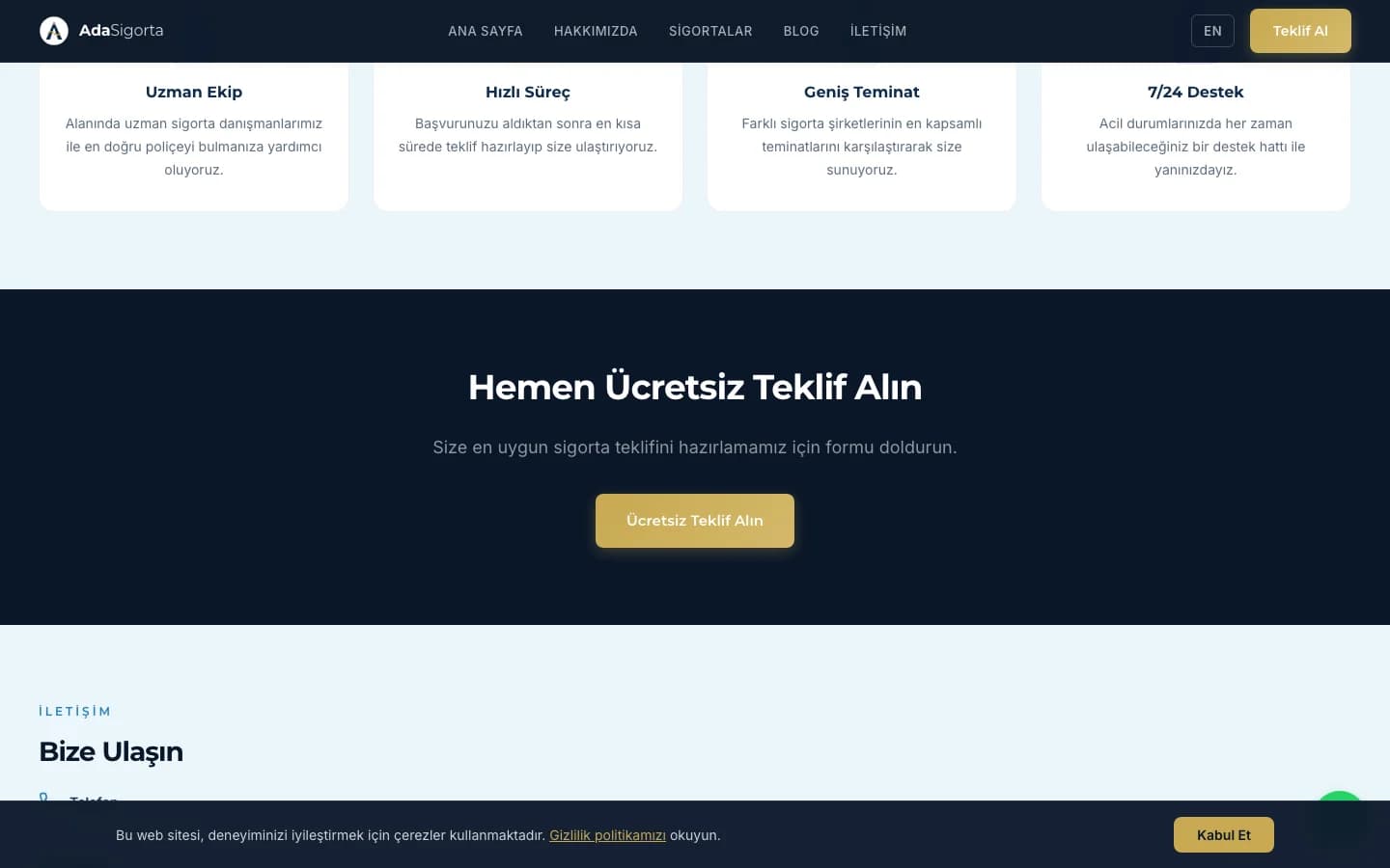 adasigortacilik screenshot - bottom
