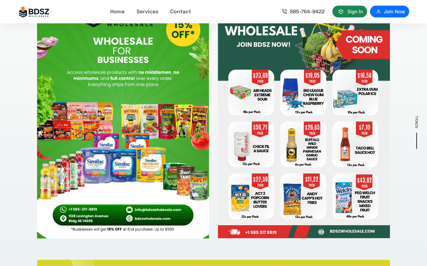 bdszwholesale screenshot - bottom