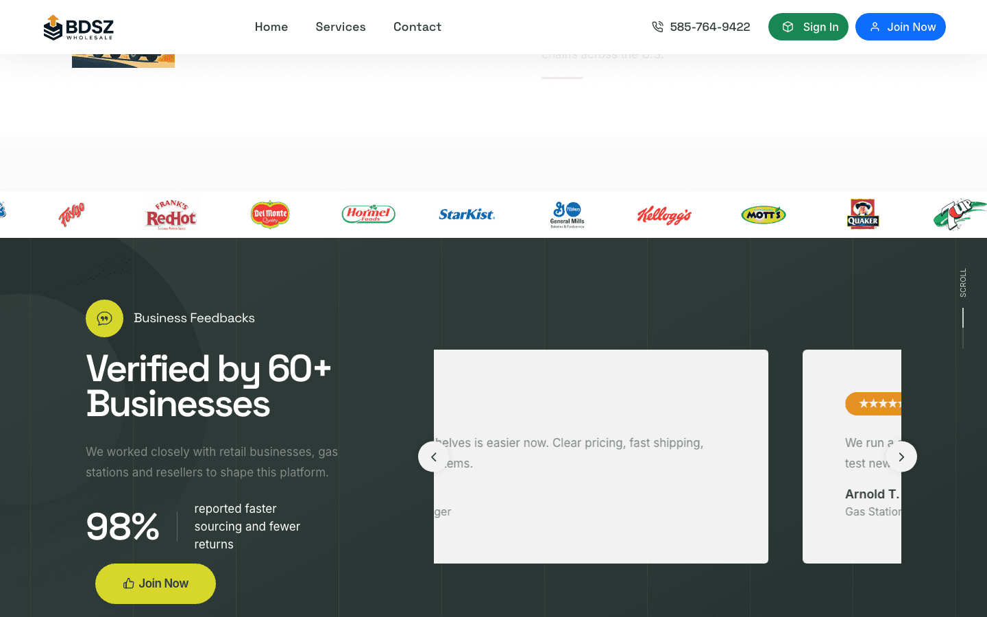 bdszwholesale screenshot - middle