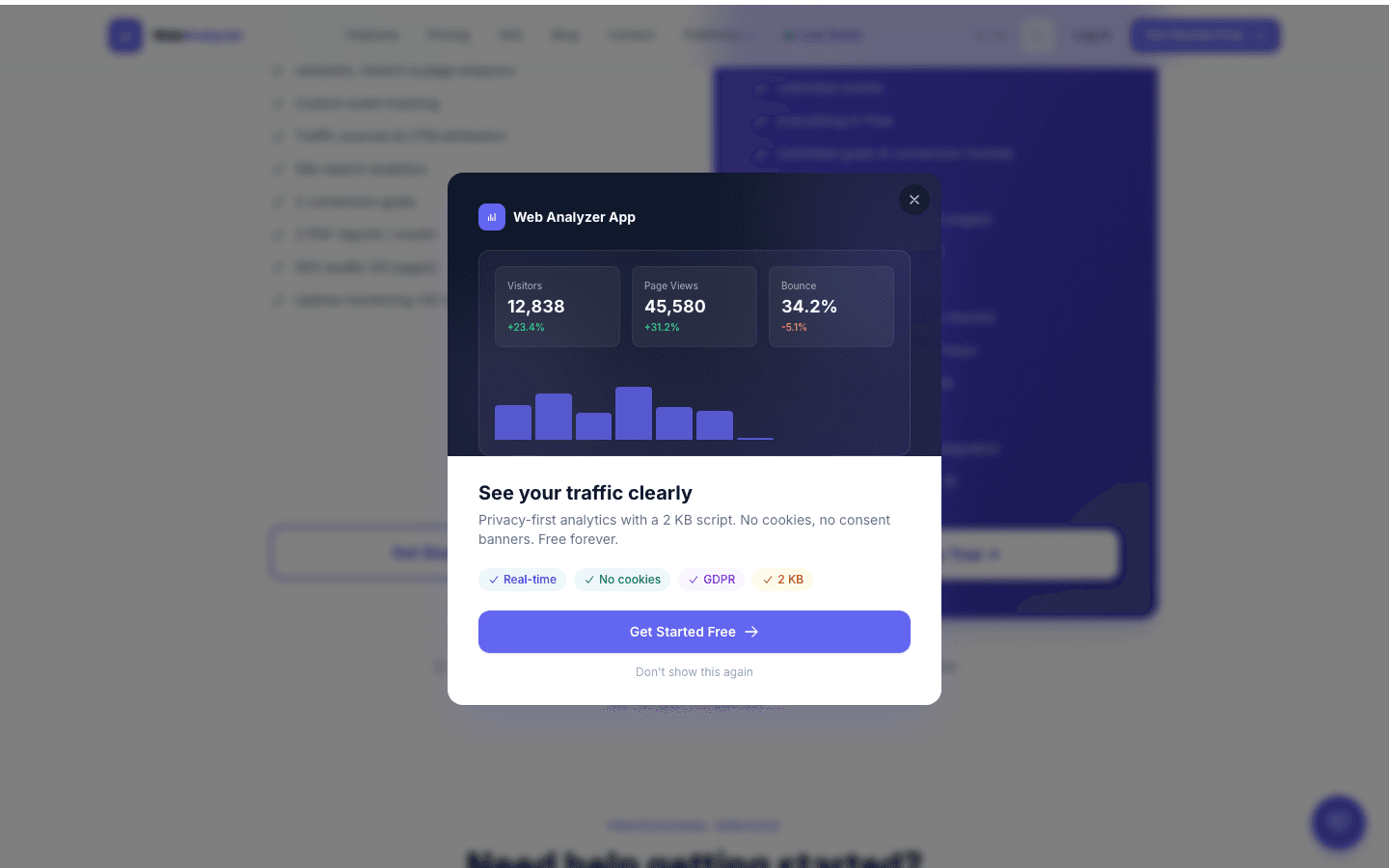 webanalyzerapp screenshot - bottom
