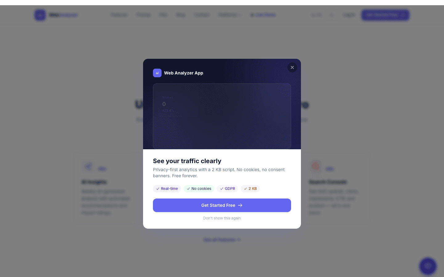 webanalyzerapp screenshot - middle
