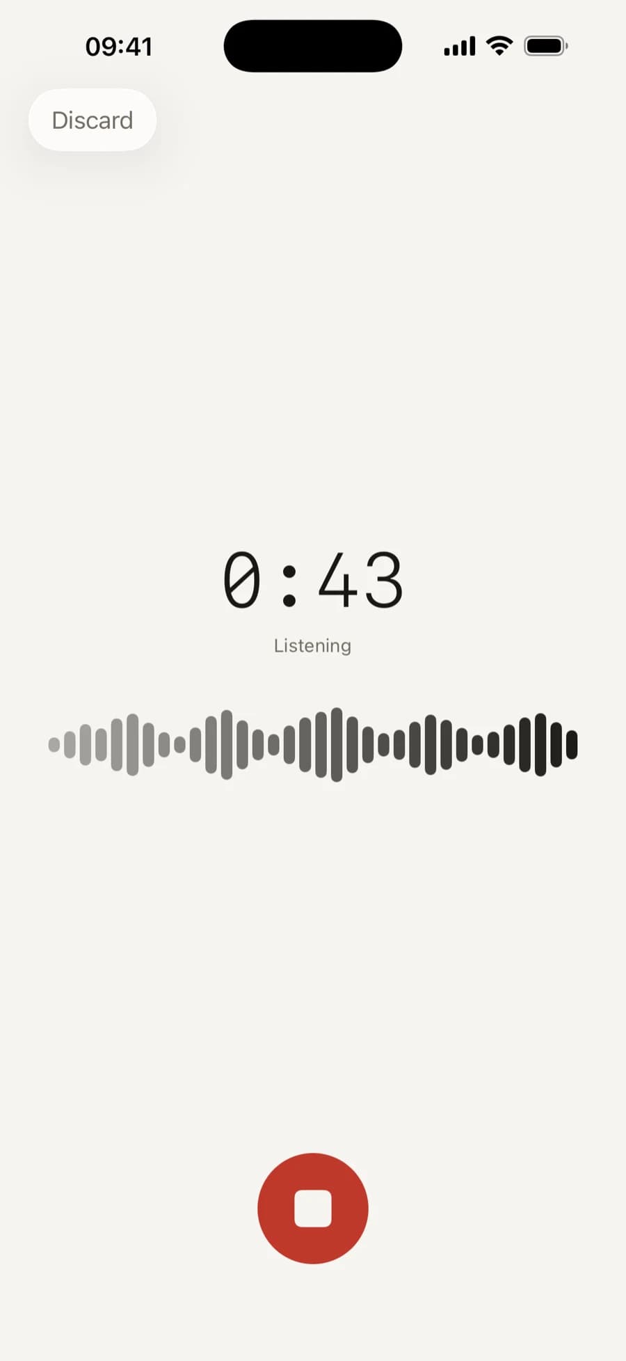 Press record and talk. No lesson, no plan, no timer counting down at you.